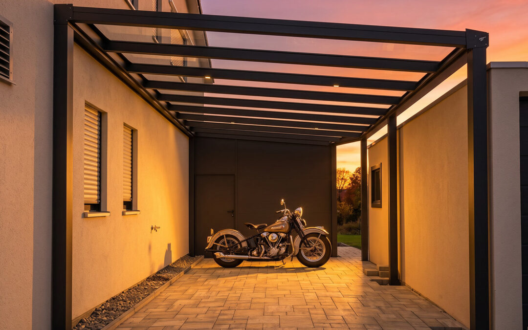 Carport mit Rückwand und Tür in Kenzingen